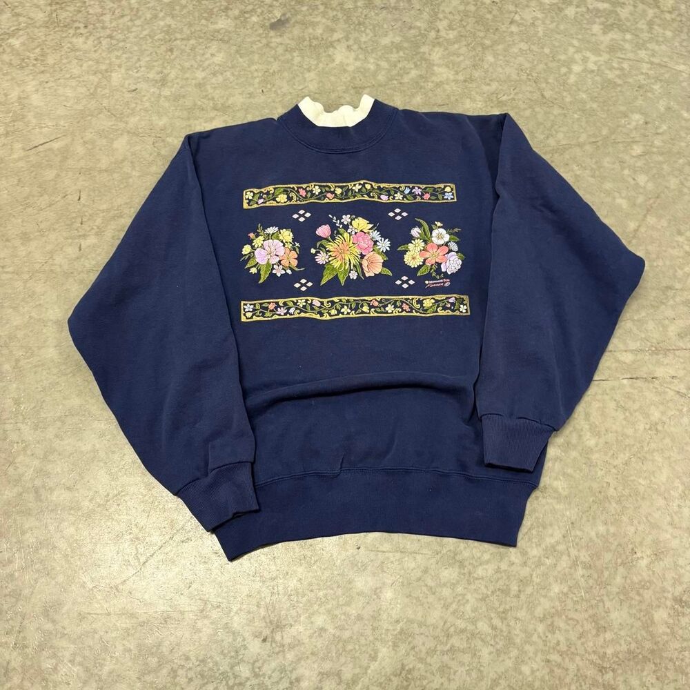 Morning-sun Women's Navy and Blue Sweatshirt